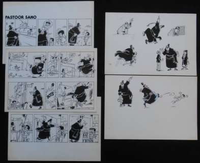 Studio Nys | 5 Original drawings  - Pastoor Sano | Catawiki