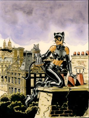 Félix Meynet - Catwoman, One Night in Paris - Original Artwork by Félix Meynet