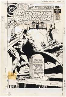 DYNAMIC CLASSICS #1 COMIC BOOK COVER ORIGINAL ART BY DICK GIORDANO FEATURING BATMAN. | Hake’s