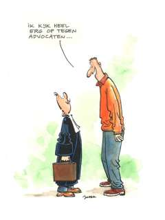Muylwijck, Jesse Van | Original cartoon in colour  - De Rechter  - De advocaat weet altijd raad | Catawiki