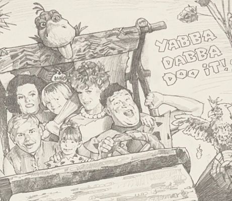 Drew Struzan | The Flintstones Comp 1 | Galactic Gallery