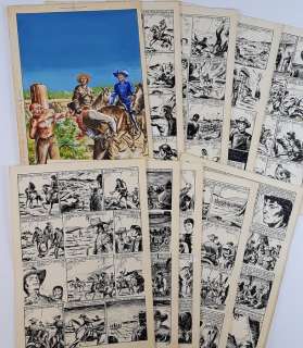 Buffalo Bill n. 7 - cover + 9x Tav. Originali - episodio completo - Page volante - (1946) | Catawiki