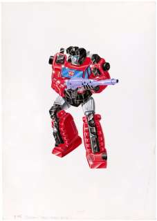TRANSFORMERS: ACTION MASTERS (1990) - INFERNO CARD ORIGINAL ART. | Hake’s