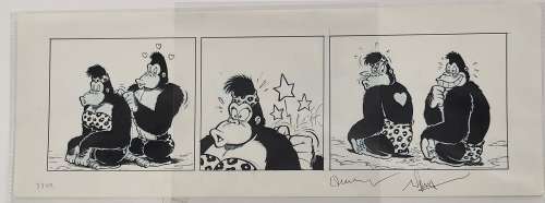 Wil Raymakers, Boes, Planche Originale N° 3302, Encre de Chine Rehaussée Au Crayon Sur Papier, Dim. 15,5 X 43 Cm. |  | misc / divers