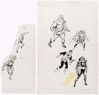 OFFICIAL HANDBOOK OF THE MARVEL UNIVERSE BULLPEN ARCHIVES ORIGINAL ART. | Hake’s