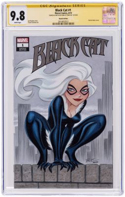 BLACK CAT #1 AUGUST 2019 CGC 9.8 NM/MINT (BRUCE TIMM ORIGINAL ART SKETCH COVER). | Hake’s