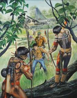 CORIA Bob Morane Le tigre des lagunes Grande peinture Ã  l‘acrylique sur