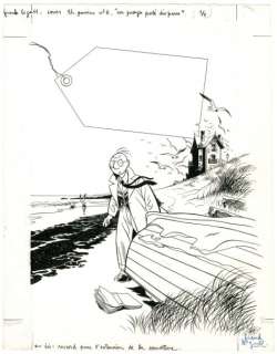 LE GALL Théodore Poussin Un passager porté disparu Encre de Chine pour