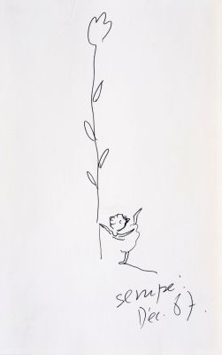 Jean-Jacques Sempé... | Jean-Jacques SEMPÉ (1932-2022) Danseuse à la fleur Dessin Encre... | misc / divers