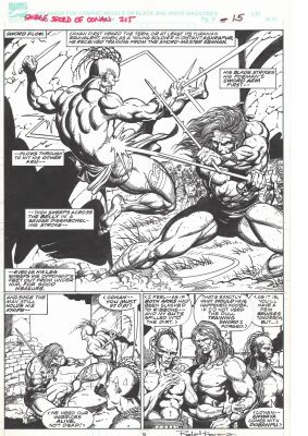 Savage Sword of Conan # 215 page 15 | Planet Original Art