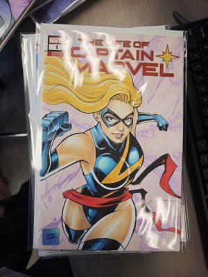 Bill Cao | Captain Marvel Sketch Cover Art by Andres Cruz | Raremarq (Buy It Now)