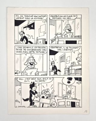 Cance Louis Pif... | CANCE Louis Pif et Hercule Gag en une planche numérotée... | Vermot et Associés