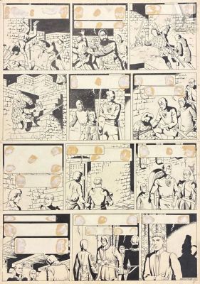 De Moor, Bob (1925-1992) | Lot 94 : Conrad le hardi, planche parue dans le Tintin belge n°23 page 3. | Millon
