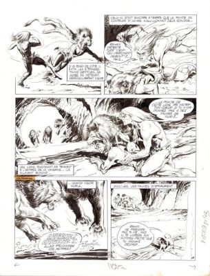 Lot 571 - Chéret. Planche originale Rahan | BDEnchères