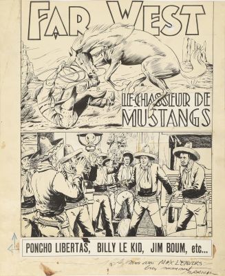 Marijac (1908-1994) | Lot 151 : Jim Boum, Le Chasseur de Mustangs 1955 Encre de Chine sur papier… | Fauve Paris