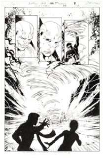 Cliff Richards and Art Thibert - Outsiders: Five of a Kind - Wonder Woman / Grace #1 Story Page 24 and Matthew Clark and Art Thibert Outsiders #36 Story Page 9 Original Art Group of 2 (DC, 2006-20077).