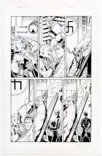 Arthur Adams and Al Gordon - Tom Strong #4 Story Page 13 Original Art (DC, 1999).