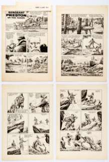 Alberto Giolitti - Sergeant Preston of the Yukon #30 Unpublished Complete 7-Page Story Original Art and Typed Script (Dell, 1959).