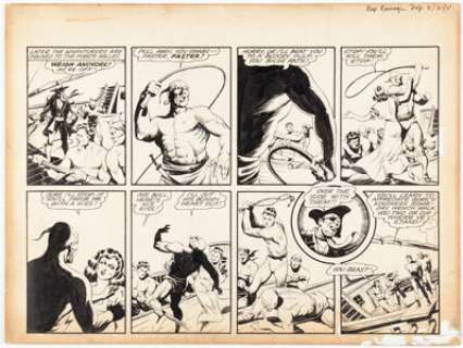 Chesler Artist | Captain (or Cap) Courage Story Page Top Section Original Art (Chesler, 1940s). | Heritage