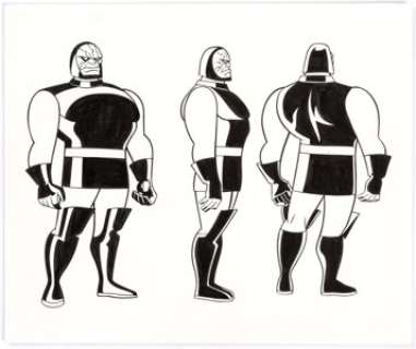 Erik Doescher and Mike DeCarlo Superman Animated Series Style Guide Darkseid Illustration Original Art (DC, 1996)....