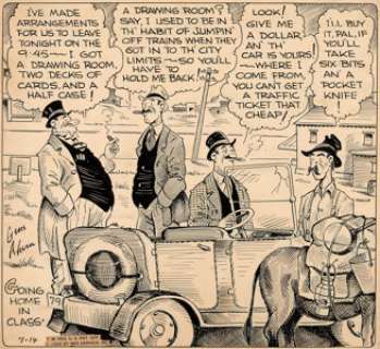 Gene Ahern Our Boarding House with Major Hoople Daily One-Panel Comic Strip Original Art dat...