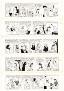 Phil Berube - Oh, Diana! Daily Comic Strip Original Art Group of 25 (AP Newsfeatures, c. late 1940s).... (Total: 25 Item)