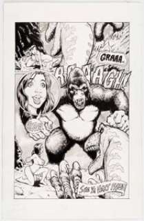 Unidentified Alternative Art Comic Artist - Devon Massey Cavewoman: Raptor #1 Story Page 25 Original Art (Basement, 2002)....