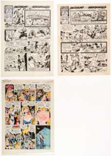 Thorne, Frank | Frank Thorne National Lampoon #85-#86 "Danger Rangerette" and "Moonshine McJugs" Serialized Story and Self-Contain... (Total: 3 Original Art) | Heritage