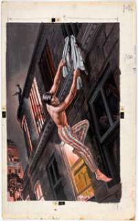 Pollen, Samson | Samson Pollen Stag Magazine July-1966 Double Page Painting Original Art (Magazine Management, 1966).... | Heritage