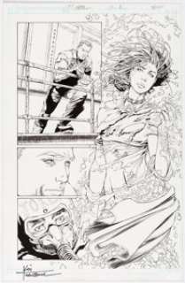 Unidentified Alternative Art Comic Artist - Koi Turnbull and Jason Gorder Michael Turner‘s Fathom #0 Story Page 7 Original Art (Aspen, 2005)....