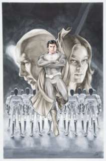 DC Artist - Cat Staggs Smallville Season 11 #3 Pin-Up Illustration Original Art (DC, 2012).... (Total: 2 Original Art)