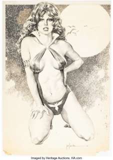 Gonzalez, Jose "Pepe" | Jose "Pepe" Gonzalez - Vampirella Illustration Original Art (1977).... | Heritage