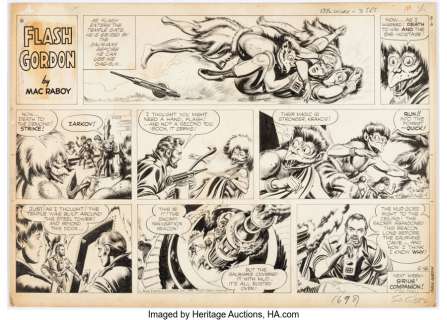 Raboy, Mac | Mac Raboy Flash Gordon Sunday Comic Strip Original Art dated 6-16-1963 (King Features Syndicate, 1963).... | Heritage