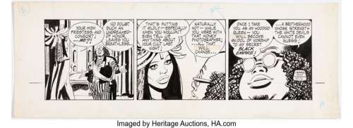 Longaron, Jorge - Jorge Longaron Friday Foster Daily Comic Strip Original Art Group of 2(Chicago Tribune Syndicate, 1973). ... (Total: 2 Original Art)
