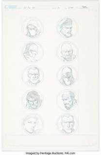 Medors, Josh - Josh Medors G.I. Joe: America‘s Elite Head Shot Insets Illustrations Original Art Group of 3 (Devil‘s Due Publishi... (Total: 3 Original Art)