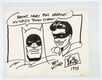 Kane, Bob | Bob Kane - Batman and Robin Sketch Original Art (1973).... | Heritage