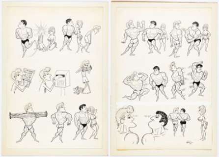 Jaffee, Al - Al Jaffee Playboy Complete 2-Page Story Original Art (HMH, c. 1960-70s).... (Total: 2 Original Art)