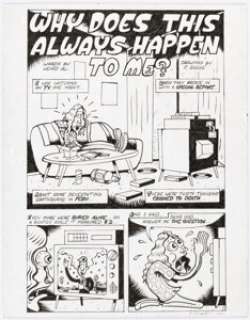 Bagge, Peter | Peter Bagge The Illustrated Al Complete 5-Page Story "Why Does This Always Happen to Me?" Autographed Original Art... (Total: 5 Original Art) | Heritage