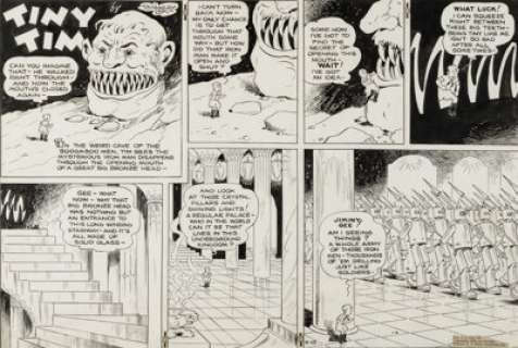 Link, Stanley - Stanley Link Tiny Tim Sunday Comic Strip Original Art dated 6-23-1935 (Chicago Tribune-NY News, 1935)....