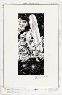 Buscema, John | John Buscema Essential Silver Surfer Vol. 1 Back Cover Original Art (Marvel, 1998).... | Heritage