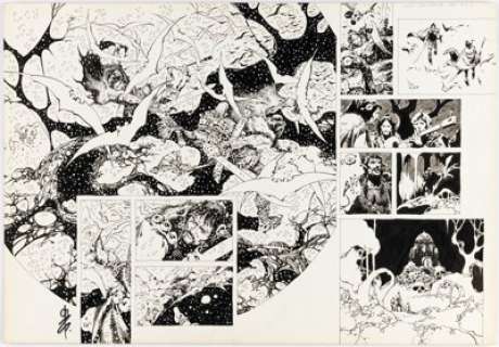 Niño, Alex | Alex Niño Creepy #112 Double Page Spread 7-8 Original Art (Warren, 1979).... | Heritage