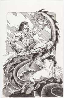 Burcham, Butch - F. Newton "Butch" Burcham - Conan Illustration Original Art (2007)....