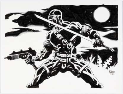 Hotz, Kyle - Kyle Hotz - Snake Eyes (G.I. Joe) Specialty Illustration Original Art (2002)....