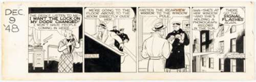 Gould, Chester | Chester Gould Dick Tracy Daily Comic Strip Original Art dated 12-9-48 (Chicago Tribune, 1948). ... | Heritage