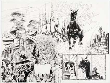 Castrillo, Anthony - Anthony Castrillo and Anibal Rodriguez Magic the Gathering Nightmare #1 Double Splash Pages 2 & 3 Original Art (Ac... (Total: 2 Original Art)