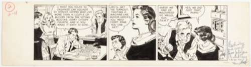 Drake, Stan | Stan Drake The Heart of Juliet Jones Daily Comic Strip Original Art dated 2-11-58 (King Features Syndicate, 1958).... | Heritage