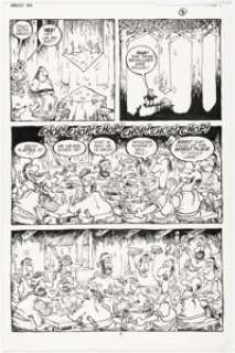 Sergio Aragonés | Sergio Aragonés Groo the Wanderer #34 Story Page 7 Original Art (Marvel, 1987). | Heritage
