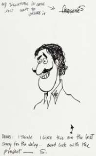 Sergio Aragonés | Famous Cartoonist Series Buttons #1 Pinback Button Illustration Original Art (Pinback Jack, 1975). | Heritage