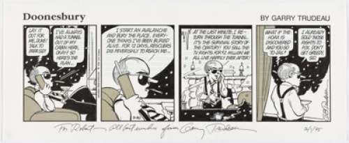 Garry Trudeau and Don Carlton Doonesbury Daily Comic Strip Original Art dated 3-30-93 (Universal Press Syndicate, 1993). (Total: 2 Original Art) | Heritage