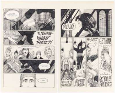 Drew Hayes Poison Elves #9 Story Pages 7 and 12 Original Art (Sirius Entertainment, 1996). (Total: 2 Original Art)